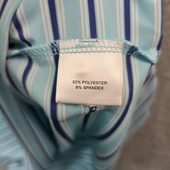 Peter Millar Men's Summer Comfort Polo Shirt Blue Striped Size XL - Picture 4 of 12